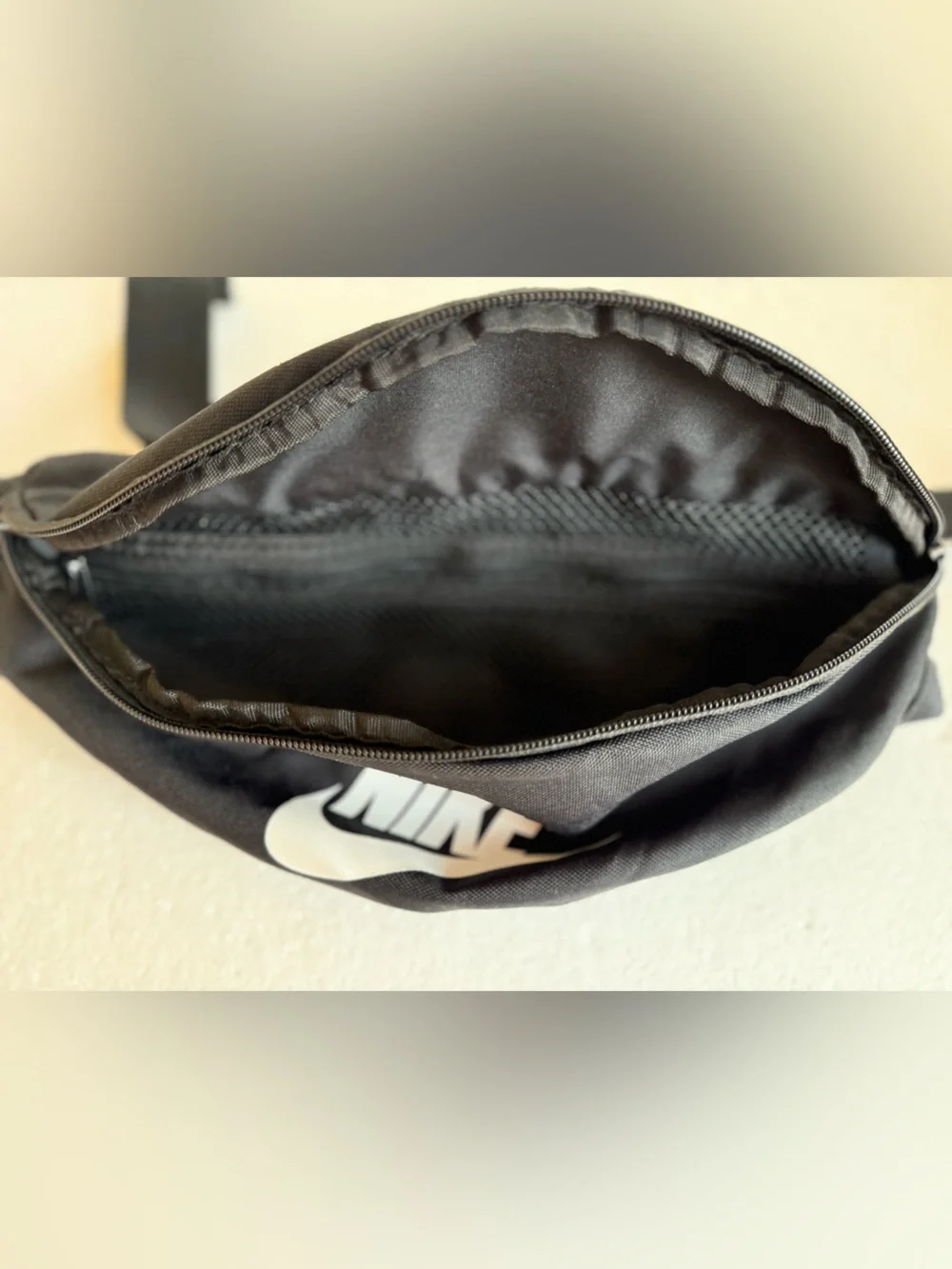 Nike Black crossbody with White Swoosh Logo
